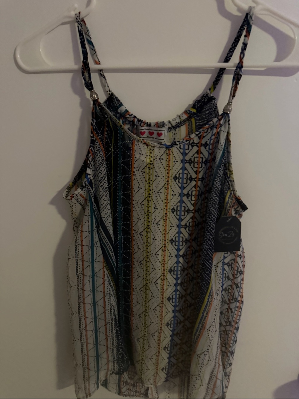 Lightweight Printed Halter Cami Tank Top - Multicolor